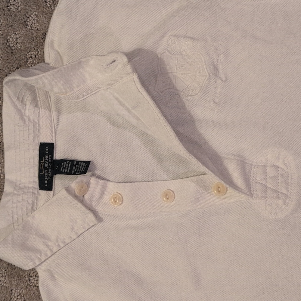 Ralph Lauren Cream Long Sleeve Polo - Picture 10 of 13